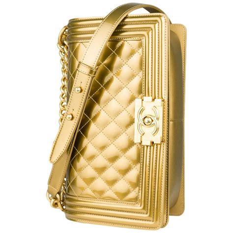 chanel metallic gold boy bag|Chanel boy bag old medium.